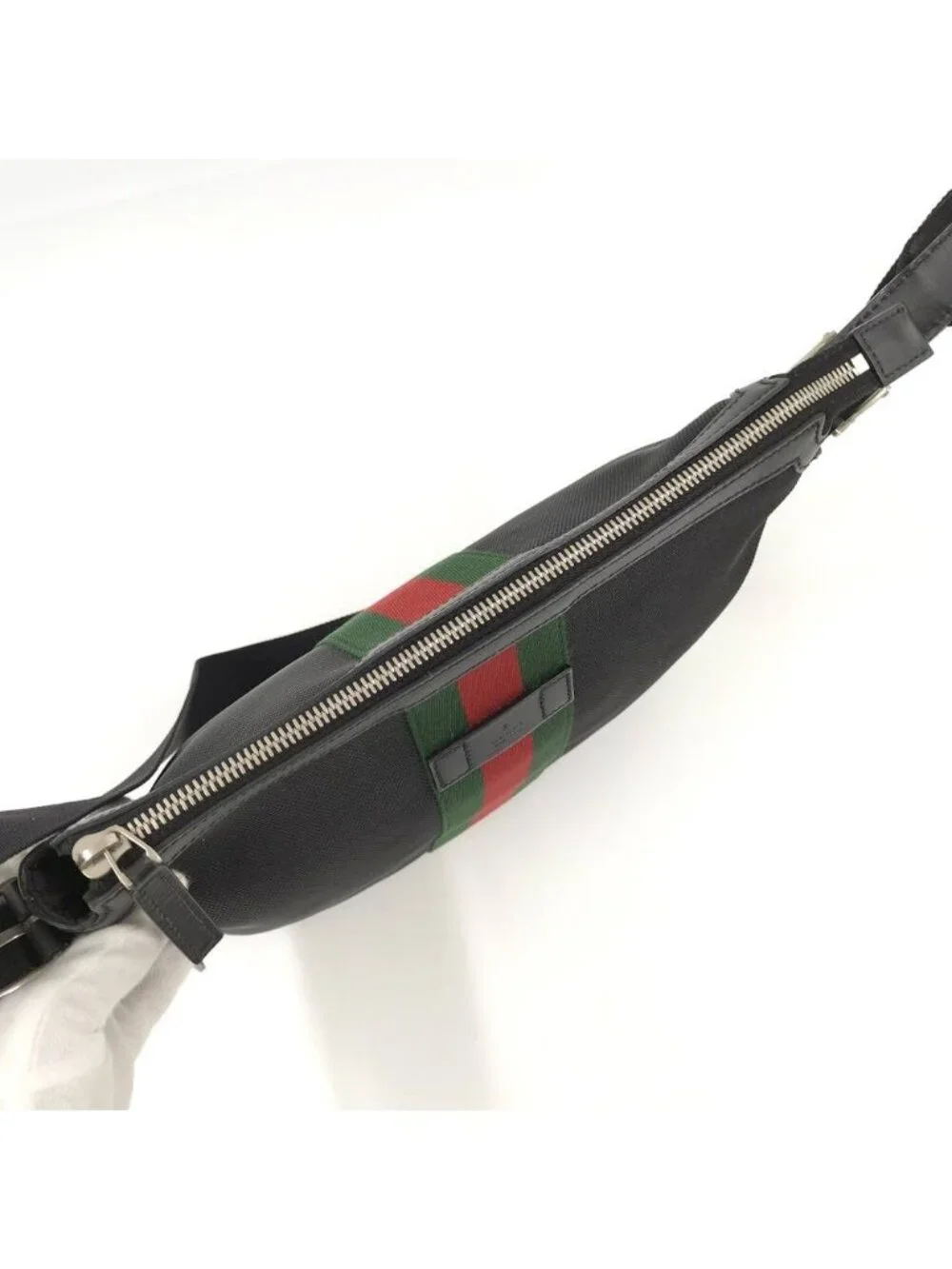 Gucci Messenger Bag Sherry Nylon Canvas Black